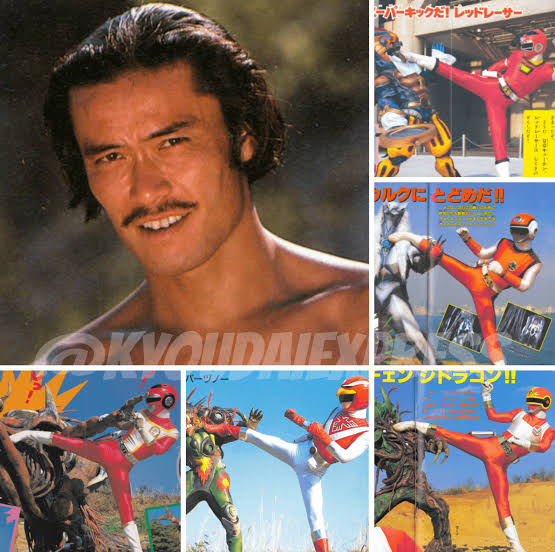 Niibori jovem em revista da época, com montagem dos chutes do vermelho